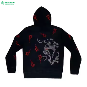 Wholesale Unisex High Quality Custom Full Face Zip Hoodies Men Blank Regular Fit Zipper Cotton Fleece French Terry Hoodie - Product Image 4