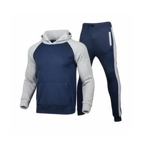 Ensemble de survêtements décontractés pour hommes, respirants, écologiques, avec logo personnalisé, sweat-shirt à capuche uni - Product Image 2