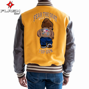 Moto personnalisée Baseball Letterman Varsity Veste Manteau Rétro Classique en cuir Patch Racing Veste pour hommes Marque Options - Product Image 3
