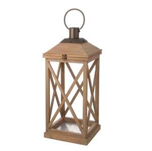 Farol de Vela Colgante de Madera de Mango y Vidrio, Estilo Marroquí, para Decoración de Iluminación en el Hogar, Bodas y Navidad - Product Image 2