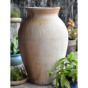 Jardinière rectangulaire en céramique d'extérieur avec trou de drainage, durable et écologique pour l'utilisation en jardin - Product Image 1