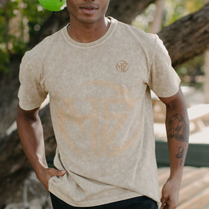 T-shirts pour hommes en coton 100% respirant, style streetwear, délavage acide, vente chaude, léger - Product Image 6