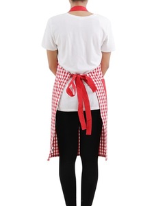 ผ้ากันเปื้อนผ้าฝ้ายย้อมเส้นด้าย100% ผ้ากันเปื้อนเอวสีเทาอาหารทำอาหารร้านตัดผมสวน BBQ PE LDPE PVC โพลีเอสเตอร์ - Product Image 5