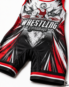 Singlet de Lucha Personalizado con Sublimación y Elasticidad en Cuatro Direcciones, Diseño Ajustado para Hombre, Modelo 2026 Challenge, Poliéster que Absorbe la Humedad, Deportivo para Adultos - Product Image 5
