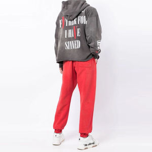 Sudadera con capucha desgastada con lavado ácido personalizada para hombre, ropa de calle Vintage, dobladillo crudo estampado, talla XS, nuevo forro polar de invierno - Product Image 4