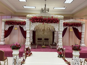 Tradicional blanco SUR DE LA India boda Pilar Mandap elegante SUR DE LA India Mandap venta al por mayor templo-estilo Mandap boda conjunto - Product Image 3