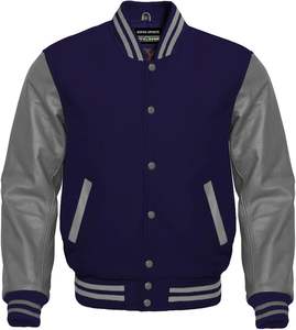 Blouson universitaire personnalisé unisexe en laine avec manches en cuir, uniforme d'équipe de baseball de haute qualité, OEM, printemps, formel - Product Image 2