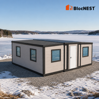 Rumah Kontainer Expandable Modern Prefab 20ft Perakitan Cepat untuk Hunian Keluarga dan Akomodasi Liburan