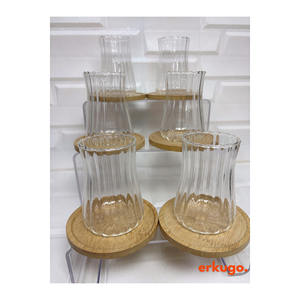 Tasses à thé en verre borosilicate transparent moderne de qualité supérieure, résistantes à la chaleur (lot de 6), compatibles lave-vaisselle - Product Image 3