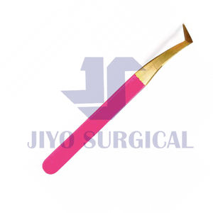 Pince à cils rose en acier inoxydable de qualité supérieure, outil d'applicateur de cils de précision pour l'extension et la beauté - Product Image 6