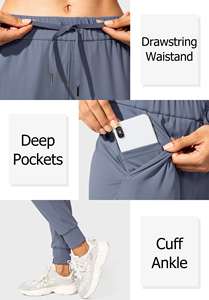 กางเกงวอร์มใส่เล่นฟิตเนสกางเกงออกกำลังกายแบบซ้อนกันใส่ได้ทั้งชายและหญิงกางเกงวิ่งแบบปรับแต่งได้กางเกงกีฬากางเกงของผู้ชาย - Product Image 4