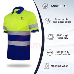 T-shirts polo haute visibilité personnalisés T-shirts polo haute visibilité pour hommes de grande taille T-shirts polo haute visibilité de qualité supérieure pour hommes - Product Image 3