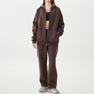 ชุดวอร์มผู้หญิงผ้าฝ้ายเทอร์รี่ซัก2ชิ้นชุดวอร์ม2ชิ้นสไตล์วินเทจสำหรับฤดูร้อนออกแบบได้ตามที่ต้องการ - Product Image 6