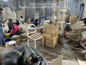 เก้าอี้หวายจับจีบแบบพรีเมี่ยมเก้าอี้หวายออตโตมันแบบทำมือเก้าอี้พักผ่อนอเนกประสงค์สำหรับห้องนั่งเล่นรับประทานอาหารบ้านทันสมัย - Product Image 5