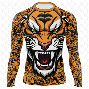 Wholesale Design Custom Logo Printed All Sizes <b>Men</b> <b>Rash</b> <b>Guards</b> Private Label Training Wear <b>Men</b> <b>Rash</b> <b>Guard</b> with Custom Size - Product Image 3