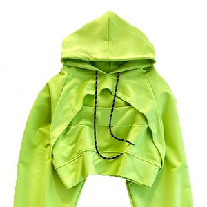 Hot Style Women's Crop Hoodies 100% Cotton Hooded Collar Front Logo for <b>Winter</b> <b>Top</b> Sale! - Product Image 5