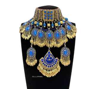 OEM/ODM Customized Vintage Stainless Steel Afghan Kuchi <b>Jewellery</b> <b>Sets</b> Wedding Wear Tikka Earrings Necklace for <b>Women</b> Parties - Product Image 1