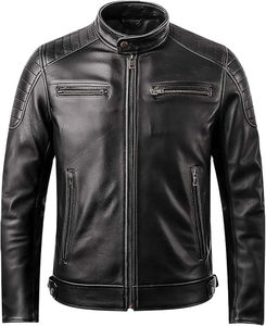 Chaqueta con Capucha de Cuero Genuino de Nuevo Diseño para Hombre, Ropa de Calle Moderna, Ecológica, Transpirable, Suave y Cómoda para Invierno - Product Image 1