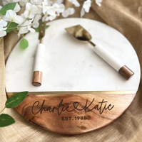 Planche à découper ronde en bois écologique et durable avec poignée, facile à nettoyer et compatible lave-vaisselle