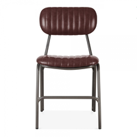 Chaise de salle à manger moderne pour maison et restaurant avec pieds en métal durable en cuir synthétique léger pour la maison, l'hôtel, l'appartement et la villa