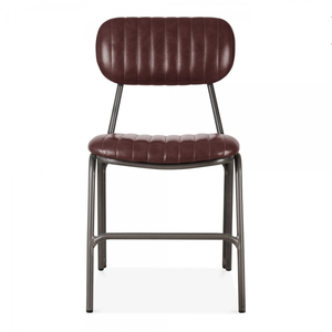 Chaise de salle à manger moderne pour maison et restaurant avec pieds en métal durable en cuir synthétique léger pour la maison, l'hôtel, l'appartement et la villa - Product Image 2