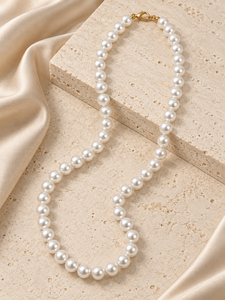 สร้อยคอโชคเกอร์ลูกปัดมุกเทียม Smile Joyas รุ่น PE-0143 สำหรับทุกเพศ สไตล์คลาสสิก เหมาะสำหรับงานแต่งงาน ของขวัญสุดอินเทรนด์ - Product Image 3