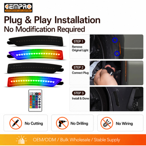 Feux de position latéraux avant et arrière RGB pour Ford Mustang S650 Gen7 2024 et modèles ultérieurs – <span class=keywords><strong>Vente</strong></span> en gros directe usine - Product Image 4