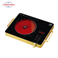 Cuisinière à induction portable à brûleur unique, plaque en cristal et commande tactile, facile à nettoyer