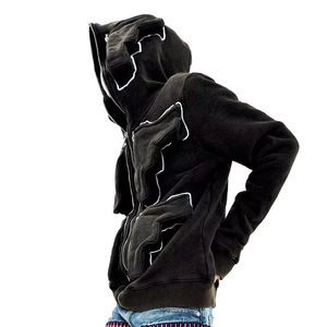 Sudadera con capucha personalizada de alta calidad con suéter de diamantes de imitación transpirable 100% algodón Sudadera con capucha de diamantes de imitación - Product Image 5