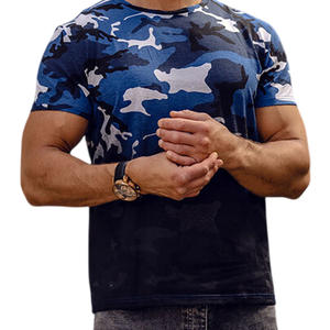 T-shirt pour homme personnalisé en camouflage sublimé, polyester doux, prêt pour la plage, coupe décontractée, imprimé graphique estival, usine OEM - Product Image 3