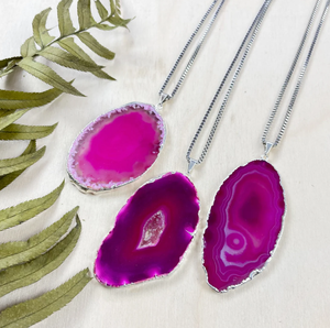 Precio de fábrica Colgante de rebanada de ágata púrpura natural | Colgante de ágata | Para curación y meditación de la India - Product Image 5