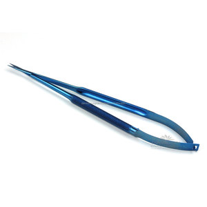 Tijeras de mango de microresorte de titanio, 7 pulgadas (18cm), 8mm d, puntas STR - Product Image 4