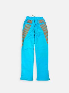 Street Wear Pantalon en éponge française surdimensionné Sun Faded Lavage Pantalon de survêtement à rayures latérales à jambes larges - Product Image 6