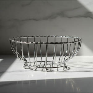 Large Premium Quality Metal Fruit Basket Eco-Friendly Design Handpicked Fruits Traditional Style 11.3cm Height 26.67cm Width - Product Image 3