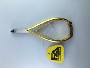 ที่หนีบเล็บสเตนเลสสตีลด้ามจับเคลือบทองมีสปริงสองชั้น - Product Image 4