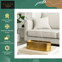 Boîte à encens rectangulaire en laiton avec finition dorée de luxe, de la meilleure qualité, pour brûleur d'aromathérapie, fournie par un exportateur en gros