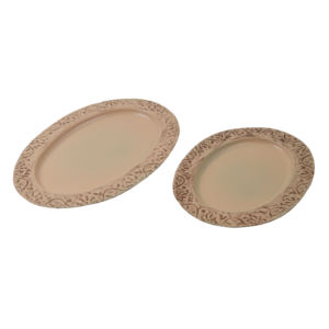 Juego de Bandejas Ovaladas de Diseño Fresco con Múltiples Acabados, Ideal para Servir en el Hogar y Hoteles, Bandejas Decorativas, Diseño Personalizado Disponible - Product Image 1