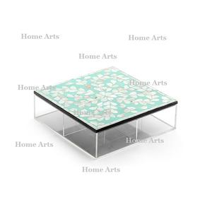 Classic Design Acrylic <b>Sweets</b> <b>Box</b> With MOP Lid Highest Quality Square Shape Chocolates <b>Box</b> For Top Selling - Product Image 1