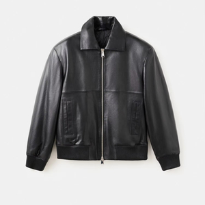 Vintage Washed Distressed Bomber <b>Jacket</b> Men Streetwear Oversized <b>Retro</b> Flight <b>Jacket</b> - Product Image 1