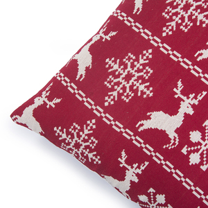 ปลอกหมอนอิงผ้าฝ้ายสีแดงและสีเทาสำหรับตกแต่งทำด้วยมือขนาด45*45ซม. สำหรับตกแต่งโซฟาห้องนั่งเล่น - Product Image 5