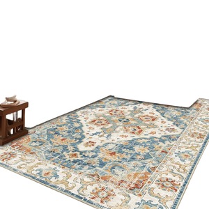 Alfombra de algodón hecha a máquina con patrón floral moderno de diseño personalizado para hoteles y resorts que mejoran la estética y la identidad de marca - Product Image 1