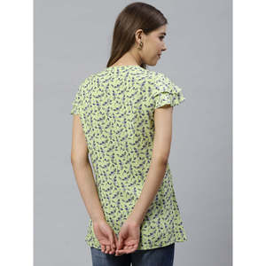 เสื้อไหมผ้าเรยอนสำหรับผู้หญิงพิมพ์ลาย, เสื้อลำลองสไตล์เกาหลีเสื้อถักลายจุดแฟชั่นแบบไม่มีปกมีกระดุมขนาดฟรีไซส์ - Product Image 2