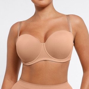 HEXIN Romantic Push <span class=keywords><strong>reggiseno</strong></span> da donna comodo <span class=keywords><strong>reggiseno</strong></span> <span class=keywords><strong>senza</strong></span> <span class=keywords><strong>spalline</strong></span> traspirante forte supporto all'ingrosso Feeling Girl Cup - Product Image 4