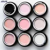 Gel constructeur de couleur nude JOUS OEM/ODM pour extension d'ongles et design artistique, haute viscosité, avec des dizaines de nuances, facile à sculpter