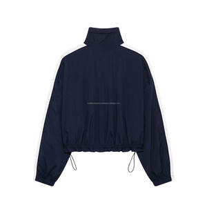 เสื้อโค้ทแจ็กเก็ตแฟชั่นแบบสองชิ้นสำหรับผู้หญิงมีแถบข้างและกระโปรงเอวสูงยางยืดแบบผูกเชือกสำหรับฤดูใบไม้ร่วง - Product Image 3