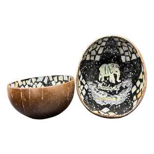 Cuencos de coco lacados de primera calidad, Colección colorida hecha a mano, juego de cuencos decorativos ecológicos de Vietnam - Product Image 5