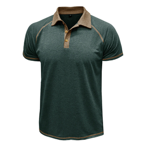 Offre Spéciale Polo Jacquard décontracté pour hommes à manches courtes Polo d'affaires Tee col et haut avec bouton patte Polo de Golf - Product Image 2