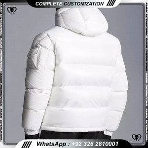 Blouson coupe-vent en duvet uni pour hommes, logo personnalisé, vestes bouffantes pour hommes, multicolores et personnalisées - Product Image 2