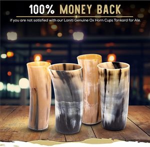 Taza para Beber de Cuerno Animal Vikingo, Pulida, Estilo Medieval Nórdico, para Cerveza, Vino, Hidromiel, para Amantes de la Cerveza Navideña - Product Image 4