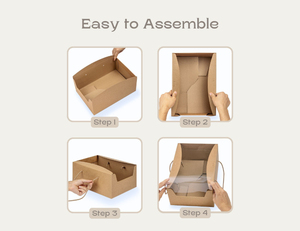 Boîtes à gâteaux en papier kraft avec fenêtre transparente et poignées pour boulangerie, présentation de cadeaux, transport de gâteaux, pâtisserie, à emporter - Product Image 5